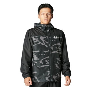 A_[A[}[ UNDER ARMOUR 싅 EChu[J[WPbg Y UA TRICOT WOVEN FULL-ZIP HOODED JACKET 6007972-001