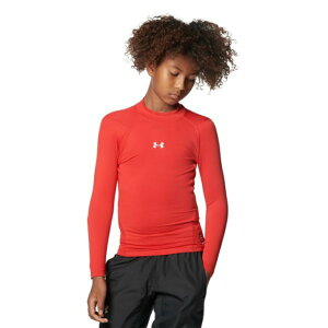 アンダーアーマー 野球 アンダーシャツ 長袖 ジュニア UA COLDGEAR ARMOUR COMPRESSION LONG SLEEVE MOCK NECK SHIRT 1375390-600 UNDER ARMOUR