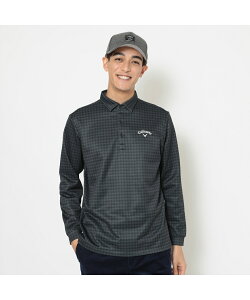 キャロウェイ(Callaway) ゴルフウェア ポロシャツ 長袖 メンズ 裏起毛千鳥プリント長袖シャツ C25233115 【国内正規品】【2025年秋冬モデル】