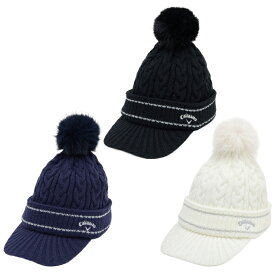 キャロウェイ(Callaway) ゴルフ ニット帽 レディース ツバ付きビーニー C25291218 【国内正規品】【2025年秋冬モデル】