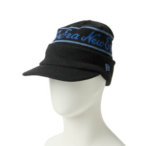 ニューエラ(NEW ERA) ゴルフ ニット帽 メンズ レディース GF VISOR KNIT BLK BLU 14669034 【国内正規品】【2025年秋冬モデル】