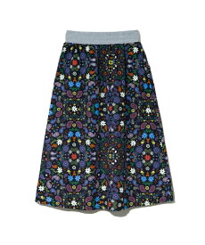 【全品対象ポイント10倍！ 2/15 20:00〜23:59】ゴースローキャラバン(Go Slow Caravan) スカート レディース ペイズリー/猫と晩酌 ウエストリブフレアスカート 350202