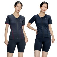ナイキ(NIKE) フィットネス水着 セパレート レディース フルジップ半袖セパレーツ EC限定 2993164