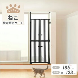 シンセーインターナショナル ゲート にゃんドア ブラック SIN-NDB 【ご自宅配送限定】‥
