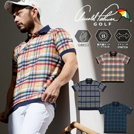 アーノルドパーマー arnold palmer ゴルフウェア ポロシャツ 半袖 メンズ クレータープリント半袖ポロ AP220101F08 【2026年春夏モデル】