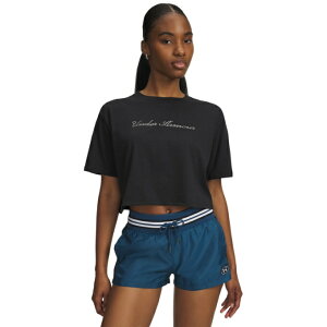 �A���_�[�A�[�}�[(UNDER ARMOUR) T�V���c ���� ���f�B�[�X UA RHINESTONE CROP SHORT SLEEVE T-SHIRT 6010588-001