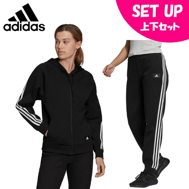 楽天市場 アディダススウェットウェア ジャージ 上下セットレディーススリーストライプス フード付きトラックトップ パンツh T4530 Gu9700 Ekt27adidas ヒマラヤ楽天市場店