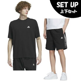 アディダス 半袖Tシャツ ハーフパンツ セット メンズ WORD Tシャツ+WORD ウーブンショーツ IM8770 JSY30+IM8766 JSY29 adidas