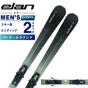 【全品対象最大10%OFFクーポン 10/24 20:00〜10/27 1:59】エラン ELAN スキー板 オールラウンド メンズ PRIMETIME 22 BLACK +EL 10GW 板+ビンディング 【24-25 2024-2025】
