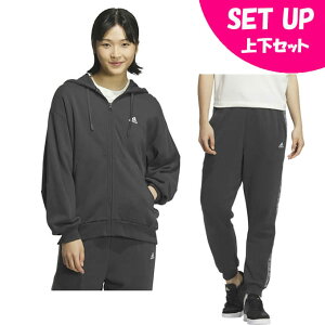 AfB_X XEFbgEFA㉺Zbg fB[X WORDING LOOSE FIT FRENCHTERRY FULL ZIP HOODIE+PANTS JG8226 KTX49+JG8145 KTX51 adidas