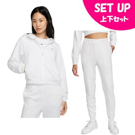 ナイキ スウェットウェア上下セット レディース テリー ルーズ フルジップ フレンチテリー パーカー+スリム ハイウエスト FN2420-051+FN2435-051 NIKE
