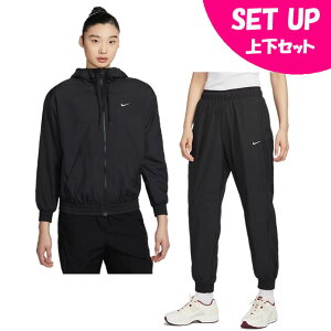 ナイキ ウインドブレーカー上下セット レディース クラシック ウーブン ルーズ UV プロテクション フーデッド+ジョガー FV6299-010+FV7661-010 NIKE