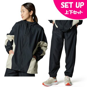 A_[A[}[ EChu[J[㉺Zbg fB[X UA MESH LINER WOVEN FULL ZIP HOODIE+PANTS 6001385-001+6001386-001 UNDER ARMOUR