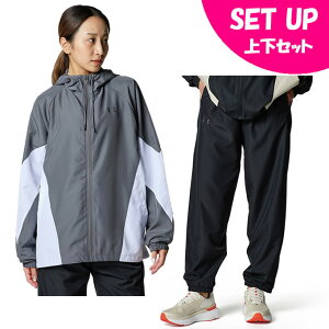 A_[A[}[ EChu[J[㉺Zbg fB[X UA MESH LINER WOVEN FULL ZIP HOODIE+PANTS 6001385-025+6001386-001 UNDER ARMOUR