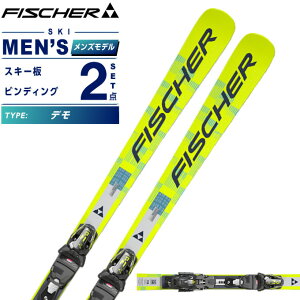 【全品対象最大10%OFFクーポン 10/24 20:00〜10/27 1:59】フィッシャー FISCHER スキー板 デモ 2点セット メンズ RC4 NOIZE LT PRO M-PLATE+RC4 Z13 GW FF スキー板+ビンディング