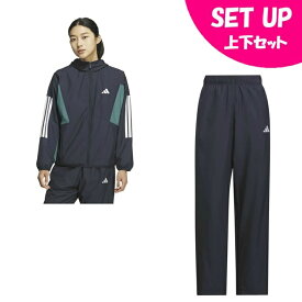 【全品対象最大3万ポイント還元＆10％OFF！ 3/4 20:00〜3/11 1:59】アディダス(adidas) ウインドブレーカー上下セット レディース TEAM 3S ウーブンジャケット+TEAM ウーブンパンツ KA0933 NCX84+KA0939 P2571