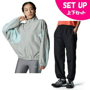 �A���_�[�A�[�}�[(UNDER ARMOUR) �E�C���h�u���[�J�[�㉺�Z�b�g ���f�B�[�X UA MESH LINER WOVEN PRINT FULL-ZIP JACKET+PANTS 6012627-069+6012629-001