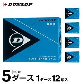 ダンロップ ソフトテニスボール 練習球 箱売り 5ダース 60球入 DSTBPRA2DOZ DUNLOP