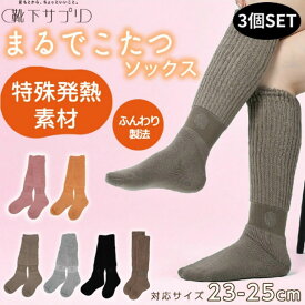 【3足セット】靴下サプリ ソックス レディース まるでこたつソックス 3個セット 932995A