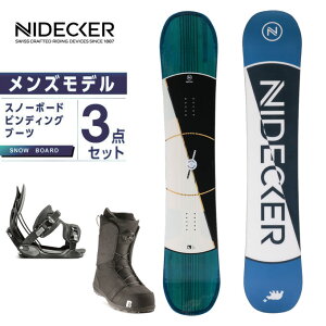 ナイデッカー NIDECKER スノーボード 3点セット メンズ ボード+ビンディング+ブーツ SHIFTY JAPAN LTD+ALPHA+AERO
