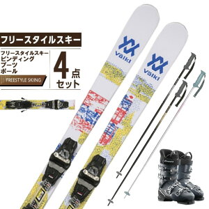 フォルクル Volkl スキー板 フリースタイルスキー 4点セット メンズ REVOLT 81 DEMO +FDT TP10 +SPORTMACHINE 3 80+EAGLE スキー板+ビンディング+ブーツ+ポール