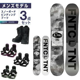 エフエヌティーシー スノーボード 3点セット メンズ レディース 板+ビンディング+ブーツ TNT L+SUPERB 2023-2024 FNTC グラトリ オールラウンド カービング