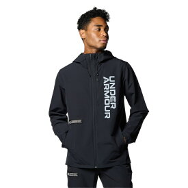 アンダーアーマー ウインドブレーカー ジャケット メンズ UAブラッシュドウーブン フルジップ フーディ 1381347-001 UNDER ARMOUR