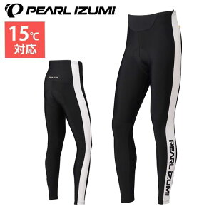 パールイズミ 自転車 パッド付 サイクルパンツ レーサーパンツ 秋冬用 サイドラインサーモタイツ R984-3DE ‥