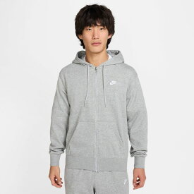 ナイキ スウェットパーカー メンズ NSW CLUB裏毛フードスウェットJK FN3885-063 NIKEフーディー カジュアル グレー