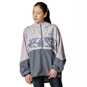 A_[A[}[ EChu[J[ WPbg fB[X UA MESH LINER WOVEN PRINT FULL ZIP HOODIE 6001384-009 UNDER ARMOUR