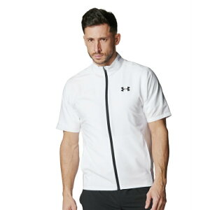 y[֑zA_[A[}[ EChu[J[ WPbg Y UA FRESH WOVEN FULL ZIP SHORT SLEEVE T-SHIRT 6001546-100 UNDER ARMOUR
