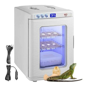 110V爬虫類インキュベーター 25L 自動孵卵器 30-40枚入卵OK 冷却・加熱 5〜60°調節 爬虫・両生類飼育ボックス 科学実験室用 子供教育用 カメ/トカゲ/カメレオン/昆虫卵繁殖孵化用