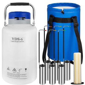 【ポイント3倍!11月限定!店舗の人気商品!】2L/3L/6L/10L 液体窒素保存容器 貯蔵タンク デュワー瓶 高密閉度 生物試料 凍結保存 サンプル保存 アルミ製 業務用/科学研究/美容/ステージ効果 低温容器 家畜精液凍結 保護バッグ付き長期貯蔵タンク