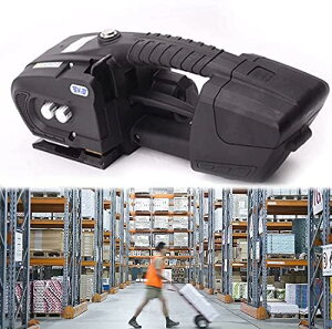 ppバンド 結束機、電動ストラップマシン、電気結束機、バンド梱包機 充電式 電動結束機、4000mAhバッテリー付き電気結束機自動結束、ハンドヘルド結束ツール、PET/PPストラップ用、包装結束