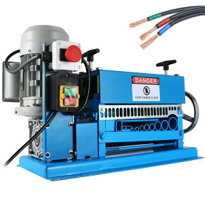 自動ワイヤーストリッパー 電動剥線機 750W高出力 10穴 剥離径Φ1.5-Φ38mmワイヤー適用 電線皮むき機 工場 業務用 100V