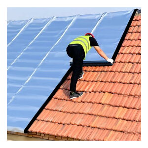 アスファルト補修材 粘着層付き改質アスファルトシート 施工簡単 ?がして貼るだけ 防水アルミテープ 長さ5m幅1m厚さ1.5mm 補修・ダクトテープ 強力防水シート 雨漏り補修テープ 屋根修繕 雨