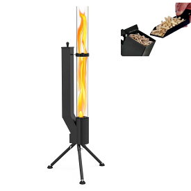 【ポイント3倍!6月限定!店舗の人気商品!】ロケットストーブ キャンプ アウトドア ペレットストーブ ファイアピット 無煙木質 ペレット燃焼炎 ファイヤーディスク 屋外 裏庭 焚き火台 大型 キャンプ パティオ ガーデン ピクニック用暖炉