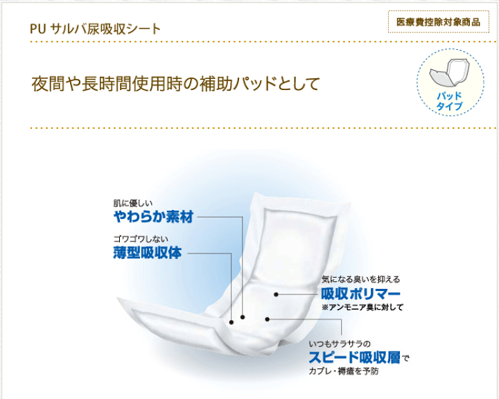 楽天市場】大人用紙おむつ 白十字 サルバ 尿吸収シート ケース