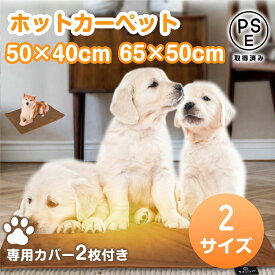 【23:59迄P5倍+最大1000円OFF！】50×40cm 65×50cm ペット用ホットカーペット スマート恒温 IP67防水 専用カバー2枚付属 ペットヒーター 犬 ホット 電気毛布 小型犬 中型犬 猫 電気毛布 寒さ対策 暖房器具 難燃保護 ペット用品 噛み癖対策 贈り物