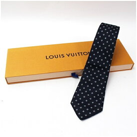 ルイヴィトン シルク ネクタイ 総柄 中古 Aランク LOUIS VUITTON｜メンズ ビジネス 箱付き 【送料無料】 【クリーニング済み】