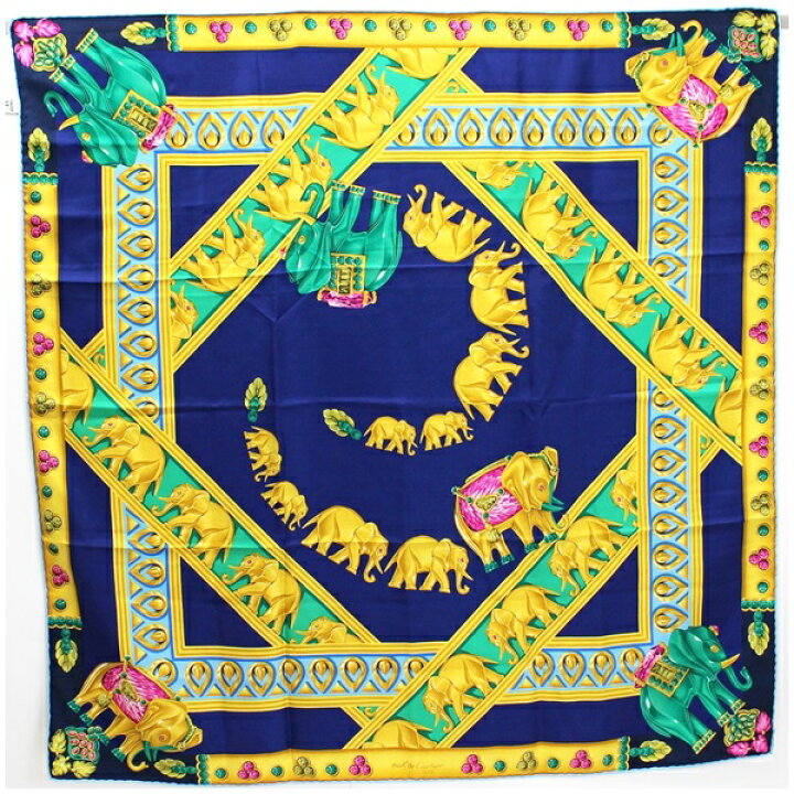 楽天市場】カルティエ マストドゥカルティエ シルク スカーフ 象柄  