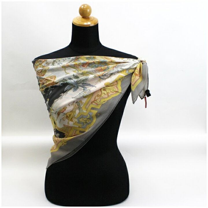 エトロ 大判 シフォン スカーフ ストール ショール 130×126センチ  