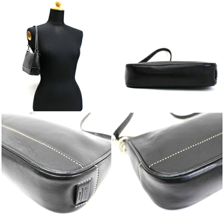 楽天市場】コーチ ハンドバッグ アクセサリーポーチ レザー ブラック  