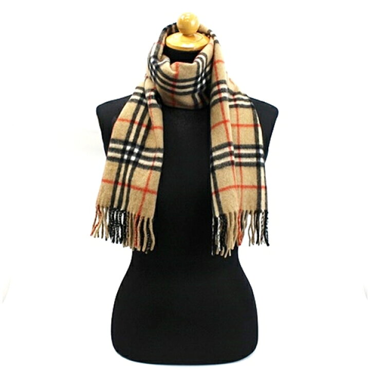 楽天市場】バーバリー ロンドン カシミヤ マフラー キャメル×チェック  