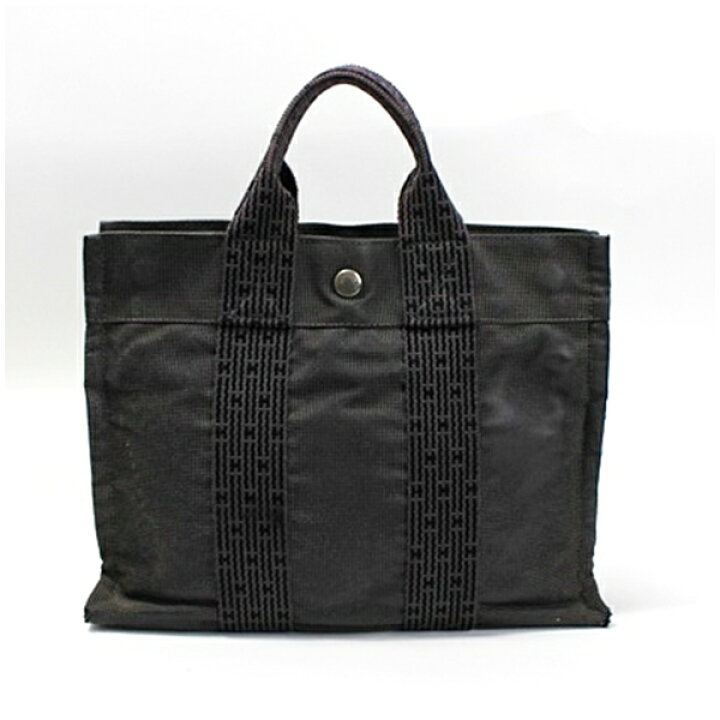 楽天市場】エルメス エールライン PM トートバッグ キャンバス グレー  