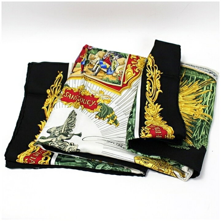 楽天市場】エルメス シルク スカーフ カレ90 『SANSSOUCY  