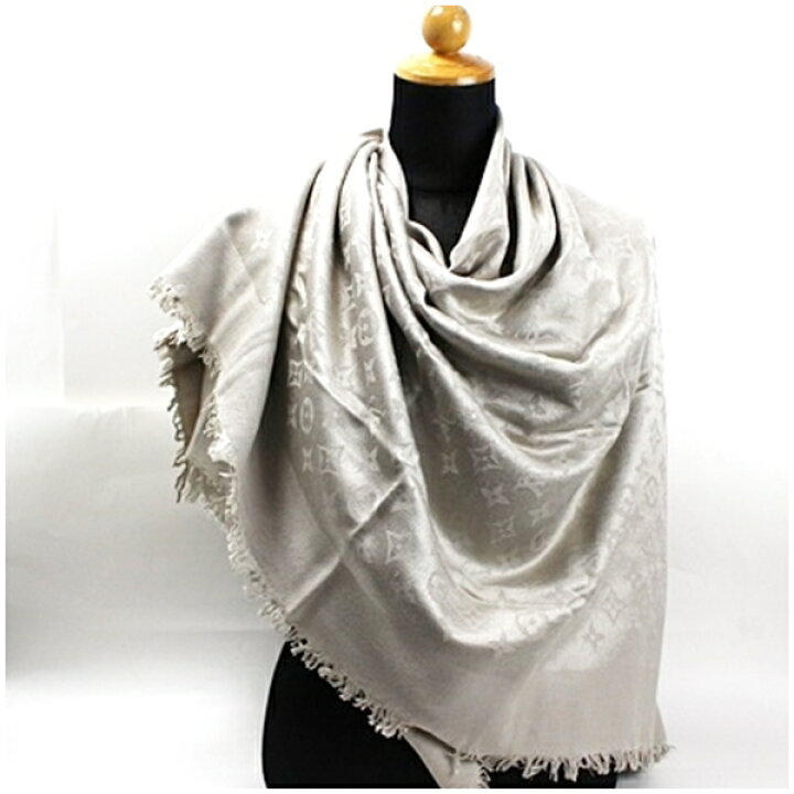 楽天市場】ルイヴィトン シルク・ウール ストール 大判 ベージュ  