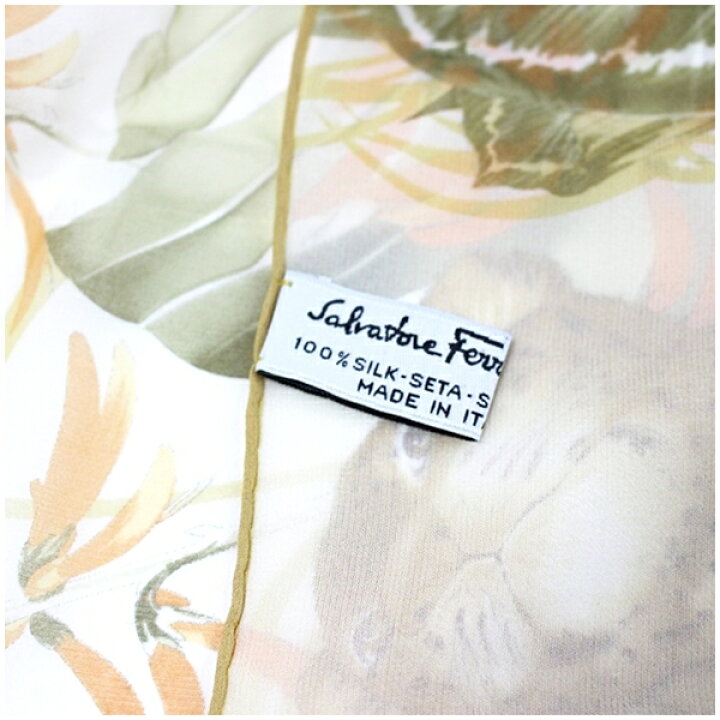 楽天市場】サルバトーレフェラガモ シルク 長方形 スカーフ ストール  