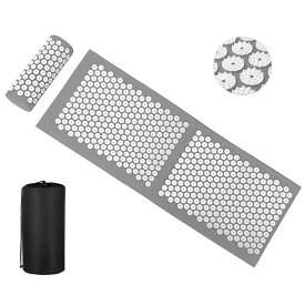 【SS期間max2000円OFF】指圧マット 枕セット 健康指圧マット 3点セット 128cm大判サイズ ヨガシャクティマットリラクゼーション 足元ケア 足裏刺激 首肩専用枕付き 疲労回復 マッサージ 運動後ケア 健康グッズ リフレッシュ リラクゼーション