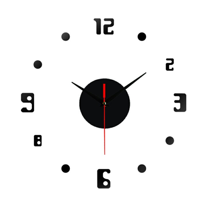 楽天市場 送料無料 Diy ウォールクロック 時計 時計壁掛け 文字 ステッカー モダン 鏡面 壁 シール 貼れる 北欧 壁紙 簡単 Diyビッグウォールクロック おしゃれ 静音 乾電池式 オフィス プレゼント 誕生日 新築 引っ越し祝い Luna Fashion